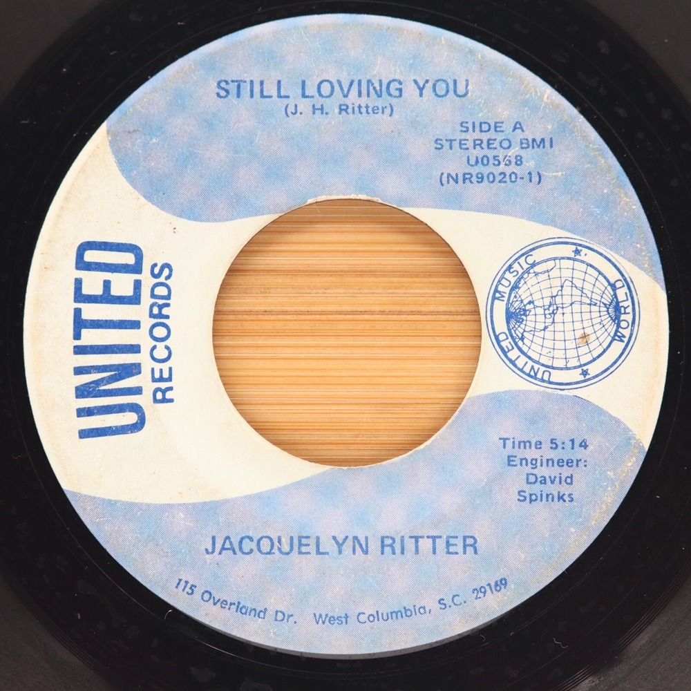 JACQUELYN RITTER - STILL LOVING YOU / YOU ARE (MY‎ WORLD)  - SOUL FUNK 45 *HEAR*